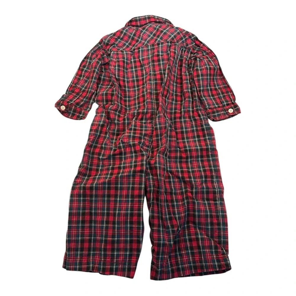Ralph Lauren‎ Baby Red Plaid Jumpsuit Long Sleeve Size 9 Months